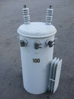 General Electric Pole Mount 100 kVA Transformer 13200/22860Y 120/240 