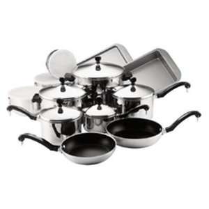   17pc Stainless Cookware Set By Farberware Cookware Electronics