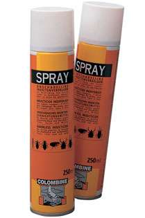 Colombine Spray is an aerosol insecticide to kill feather lice 