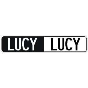   NEGATIVE LUCY  STREET SIGN