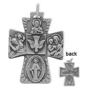   Genuine Sterling Silver Religious Saint Cross with chain   22 Jewelry