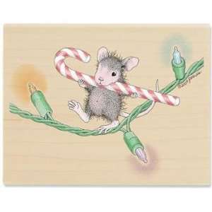   Mouse Wood Mounted Rubber Stamp You Cane Light The Way