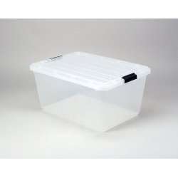 Clear Storage Box 44 Qt.(6) by Iris, Plastic Storage Boxes   100051
