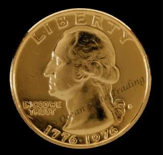 1776 1976 24 kt Gold Plated Bicentennial Coin Set  