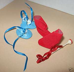 MA WENDY DOLL SHOES 1 VINTAGE,1 NEW,BATON ITEM#WS153  