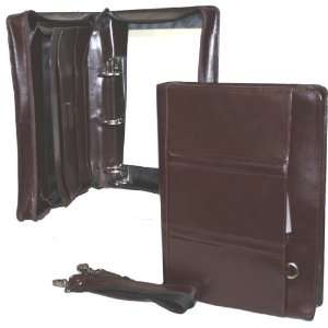   Burgundy Leather Legal Size Ring Binder 2 Inch