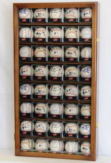40 Baseball Arcylic Cubes Display Case Cabinet Holder  