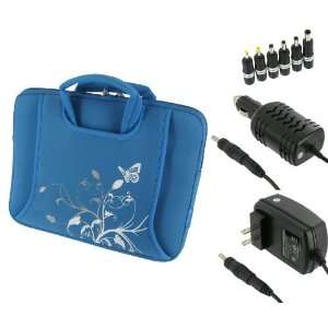  Neoprene Netbook Sleeve Case with 12v Car and Wall Charger for Acer 