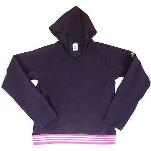  Womens Adidas Purple/White3 Stripes Pullover Sports 