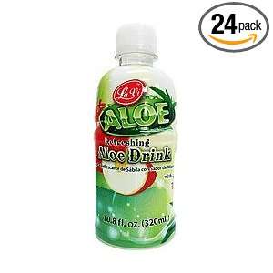 La Vi Aloe Vera Drink with Apple Flavor (10.8 fluid ounce bottle) 24 