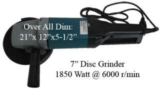 1850W   7 Angle Disc Grinder Sander Tile Steel Cutter  