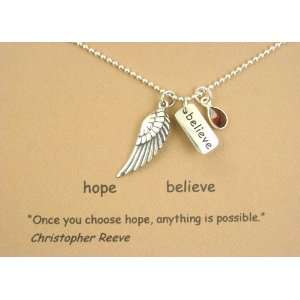  Believe Angel Wing Necklace Jewelry