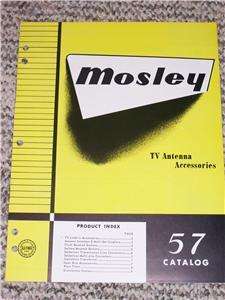 Vintage Mosley TV Antenna Accessories 1957 Catalog  