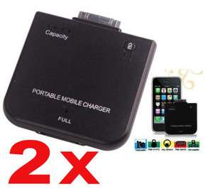2X External Portable Battery Charger for Apple iPod iPhone 4  