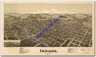 1900 INDIANA PENNSYLVANIA Indiana County PA USA MAP CD  