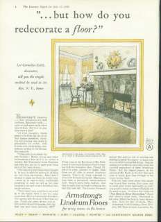 Lot of 1920s Armstrongs Linoleum Flooring Ads   5  
