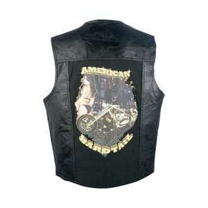  Diamond Plate Italian Stone Design Genuine Leather Vest 