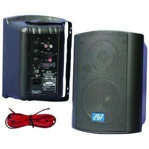    AMPLIVOX S1232 POWERED WALL MOUNT STEREO SPEAKERS Electronics