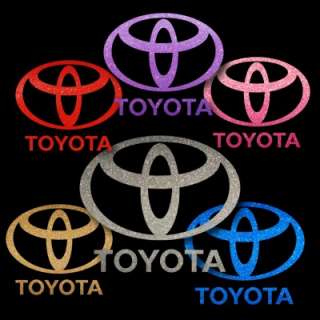 Toyota Logo w Text 5 Pair Auto Window Stickers Decals  