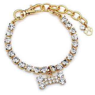 Buddy Gs Crystal Rhinestone Bone Bling Dog Collar Jewelry ~ X SMALL 