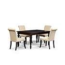   Room Furniture, 5 Piece Set (Rectangular Table and 4 Side Chairs