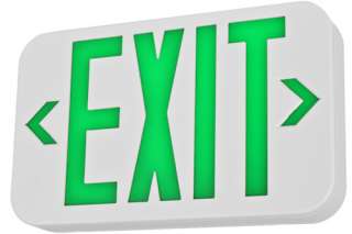 LED Emergency Exit Sign Compact Battery Backup   Case 6  