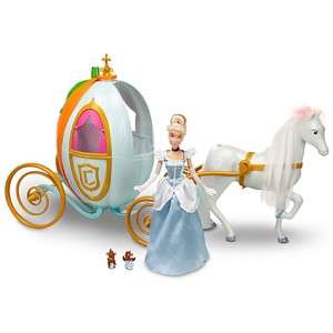 Disney Princess Cinderella 12 Doll and Big 16 Carriage Pumpkin 12 