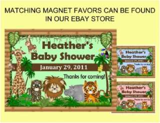 JUNGLE BABY SHOWER FAVORS GAME CARDS  