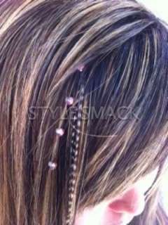 Hair Bling Crystals are a gorgeous addition to feather hair extensions