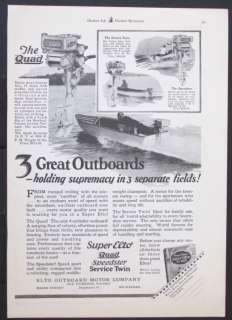1928 ELTO Super Outboard Boat Motor magazine Ad fishing boating canoe 