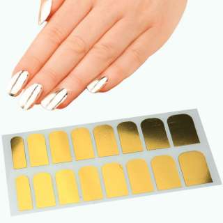   Metallic Gold Nail Foil Adhensive Nail Tips Decoration Spangle Sticker