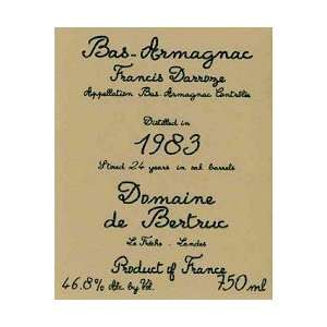  Francis Darroze Bas armagnac Domaine De Bertruc 750ML 