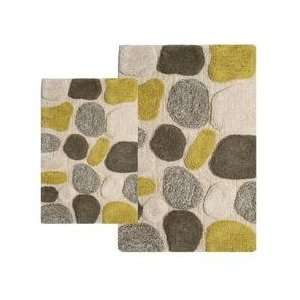  2 Piece Bath Rug Set in New Willow   Pebbles   26652