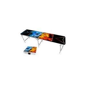  Firewater Portable Beer Pong Table with Bottle Opener, 8 