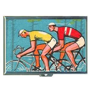 Tandem Bicycle 1960s Retro ID Holder Cigarette Case or Wallet: Made in 