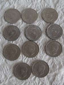 NiceMixed Lot (11) 1940s Canadian 5 Cents Nickels  