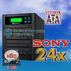 SONY DVD/CD 24x Discs Copy Burner Recorder Duplicator Tower & 1TB 