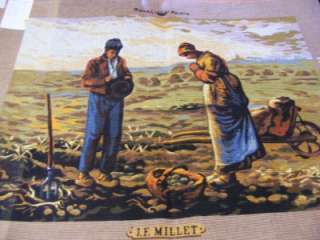 WORKERS IN A FIELD NEEDLEPOINT CANVAS BY ROYAL PARIS  