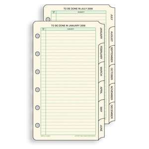  Day Timer Jotter 2 Page Per Month Tabbed Calendars, Starts 