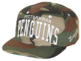   PENGUINS NHL HOCKEY VINTAGE CAMO SUPER STAR SNAPBACK HAT/CAP NEW