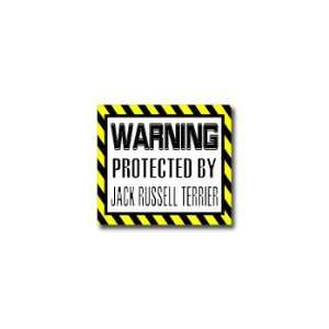   Protected by JACK RUSSELL TERRIER   Dog   Window Bumper Laptop Sticker