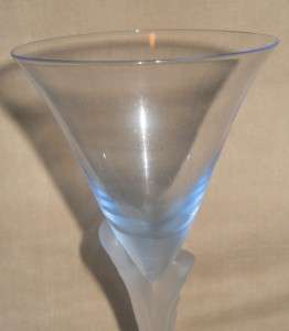 MIKASA Blue Frost Stem PALLADIUM Crystal Wine Glass  