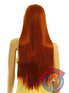 NEW Heat Resistant Copper Red Long Cosplay Wig 74350  