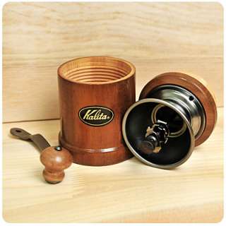 KALITA KH3 coffee hand grinder table top wood vintage mill  