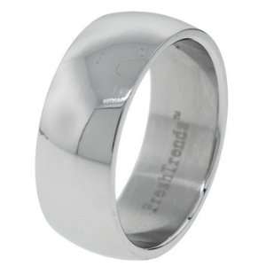  Wide Band High Polish Stainless Steel Ring   Size 10 