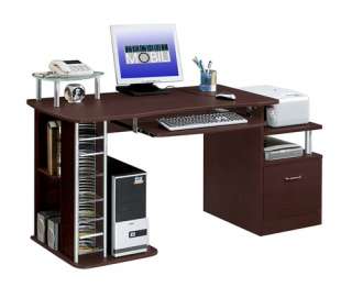 New Contemporary Computer & Printer Desk   Chocolate  