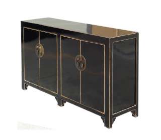 Black Moo Face Buffet Table Console Cabinet WK1914  
