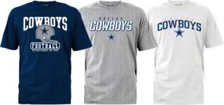 Dallas Cowboys Youth Navy, White, Grey 3 Tee Combo Pack  