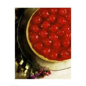  Close up of a cherry covered cheesecake 18.00 x 24.00 