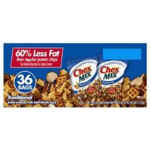 Chex Mix Traditional Snack Mix 60% Less Fat   36 ct./1.75 oz  